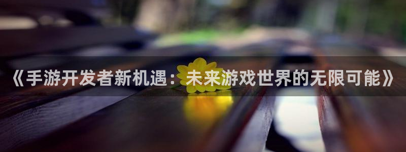 恒盛娱乐登录：《手游开发者新机遇：未来游戏世界的无限可能》